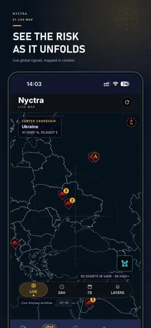 Nyctra: Global Risk Map screenshot 1