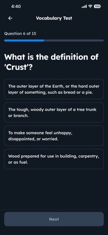 Deep Vocab: TOEFL screenshot