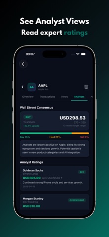 AI Stocks: Tracker & Analysis screenshot
