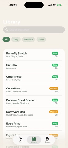 Cypress Daily Stretches iPhone screenshot