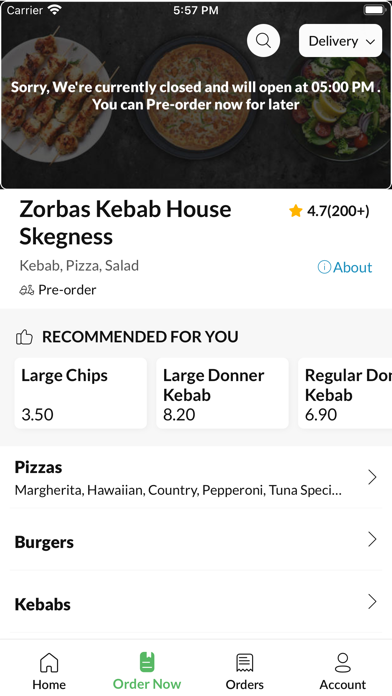 Zorbas Kebab House Skegness Screenshot