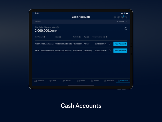 Deutsche Wealth Online LUX iPad screenshot