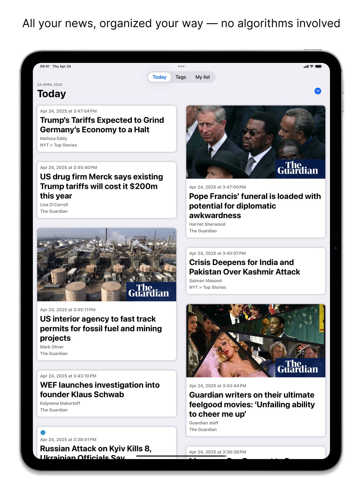 BionicFeed ipad screenshot 1