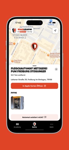 SnackLocator App screenshot