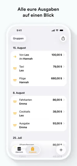 Screenshot von Splid – Abrechnen Mit Freunden auf dem iPhone 2