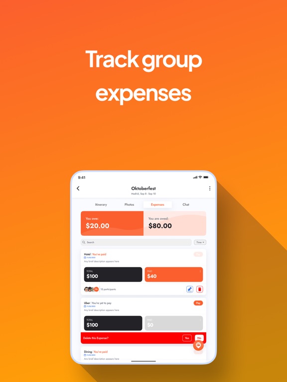 Frienzy: Group Travel Planner iPad screenshot 4 - Travel app