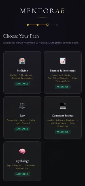 MENTORAE — Master Your Future screenshot 1