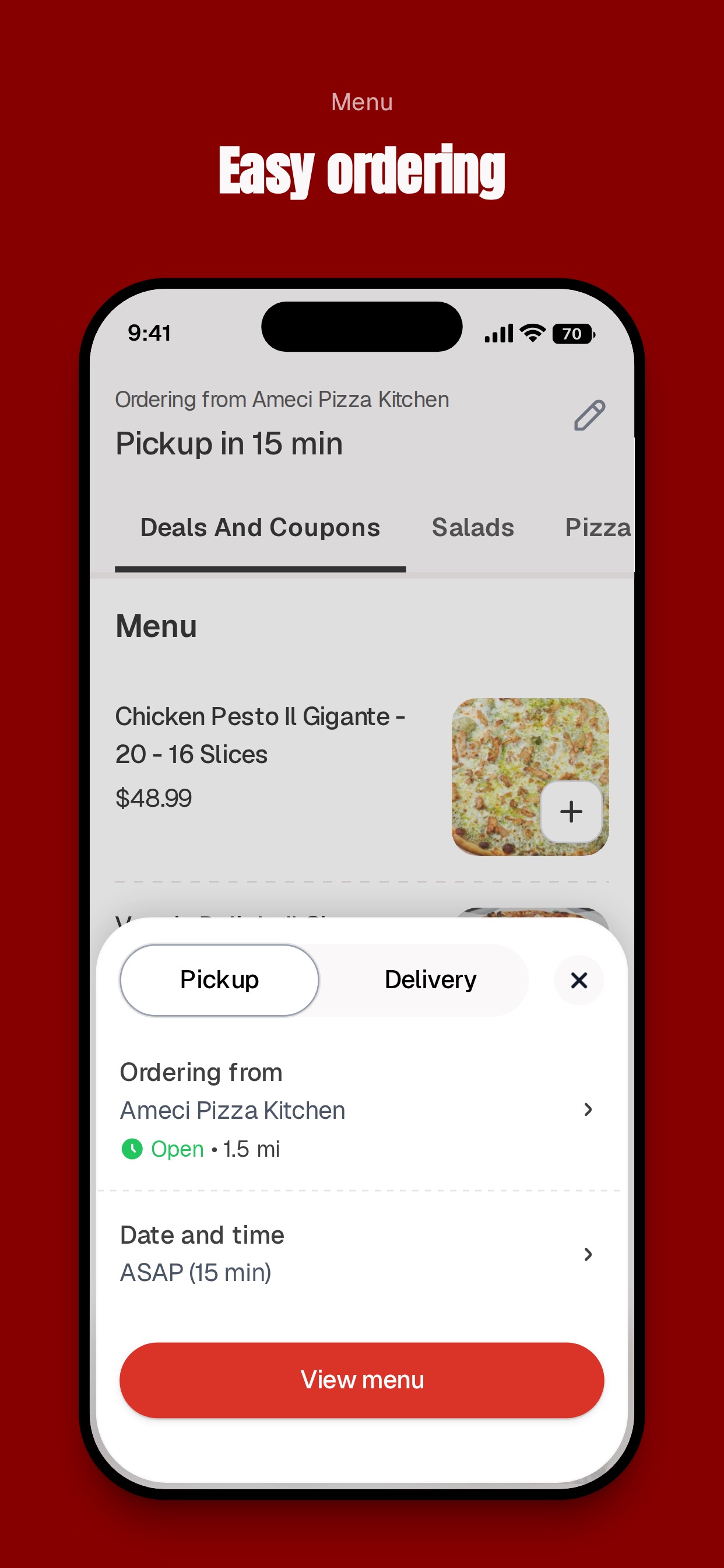 Screenshot 3 of Ameci Pizza Kitchen To Go