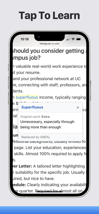 GREify: GRE Vocab Replacer Screenshot 2 of 6