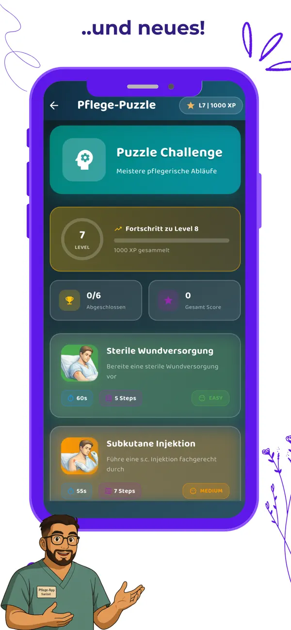 Pflege Examen: Lernkarten Quiz Screenshot 6