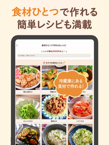 ナディア-プロの料理家のレシピで毎日の献立がすぐ決まる iPad screenshot