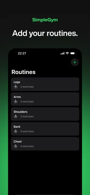 SimpleGym - Log your workouts screenshot 1