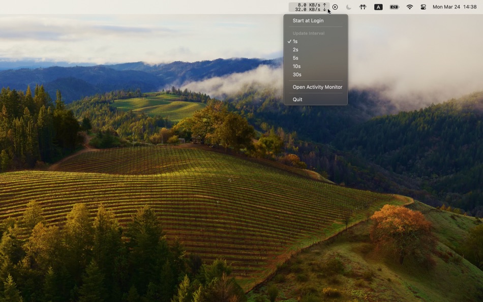 #2. NetSpeedBar (macOS) 由: XiaoZhe Huang