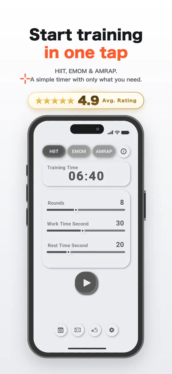 Screenshot #1 pour HIIT Timer: Interval & Tabata