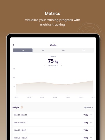 Helene Fitness iPad screenshot