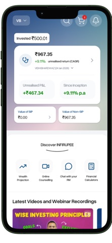 INFIRUPEE - Mutual Fund App Screenshot 2 of 3