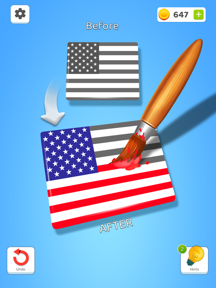 Paint Flag Color Match Puzzle