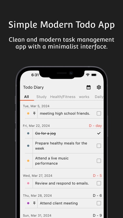 todo diary - simple todo list screenshot-3