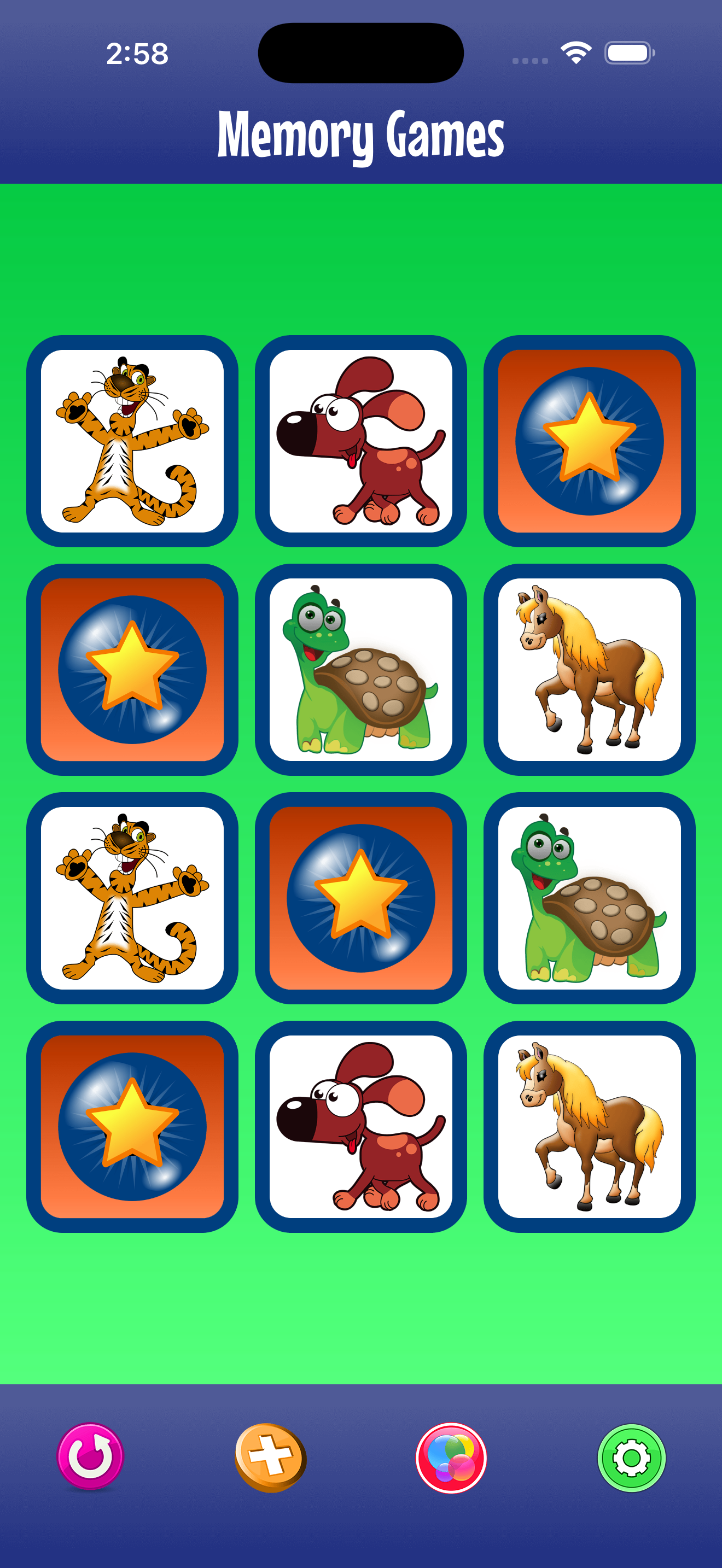 Memory Games with Animals