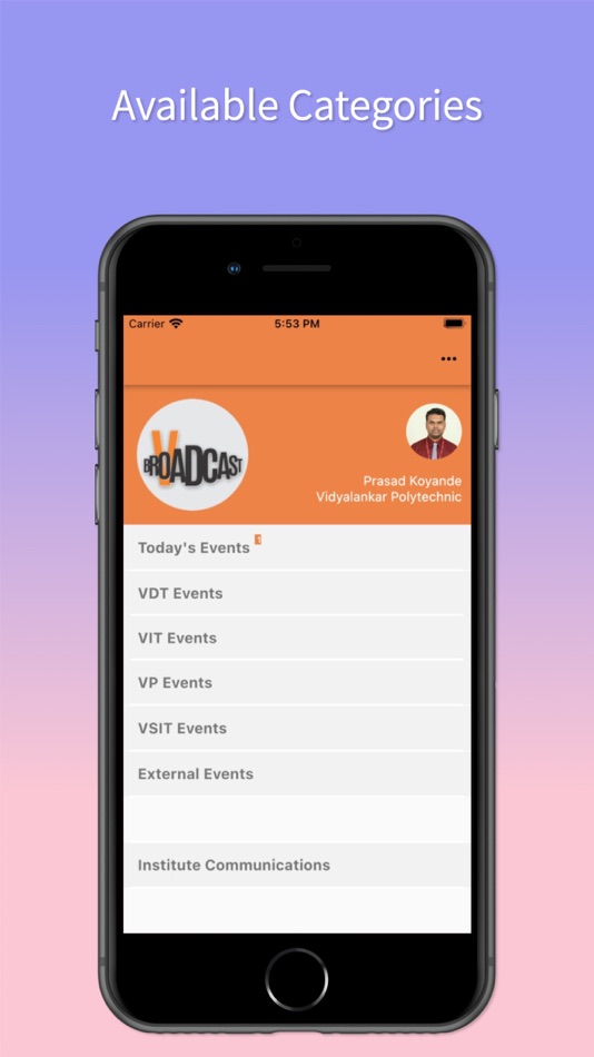 #2. vBroadcast Vidyalankar (iOS) 由: Prasad Koyande
