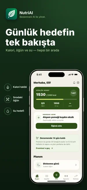 NutriAI: Kalori & Diyet Takibi screenshot 1