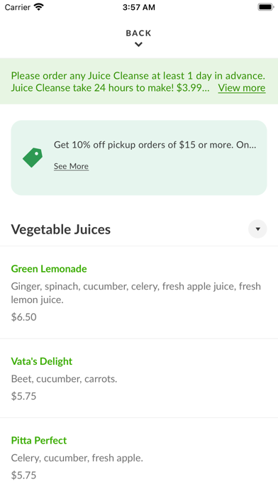 Juice Kaboose iPhone screenshot 3 - Food & Drink app