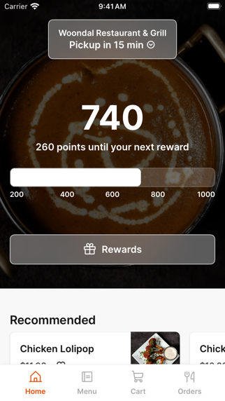 Woondal Restaurant & Grill iPhone screenshot 1 - Food & Drink app
