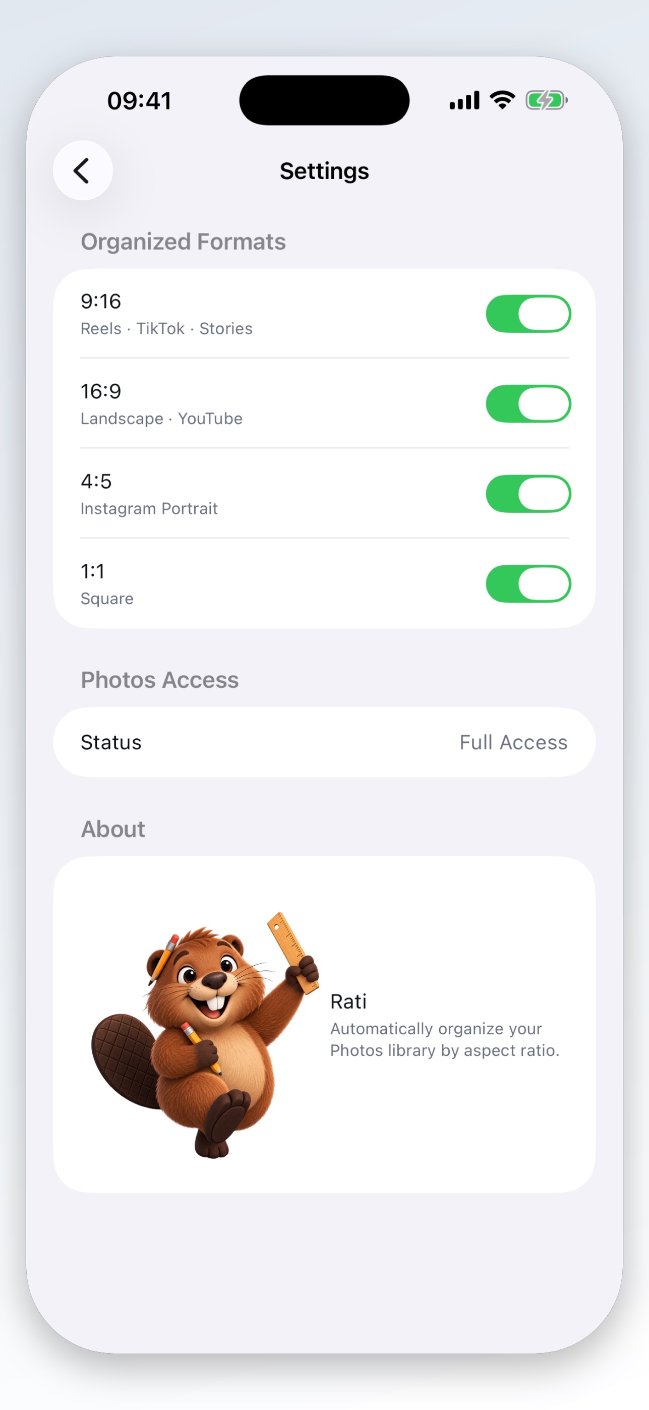 Screenshot 2 of Rati: Photo Ratio Albums