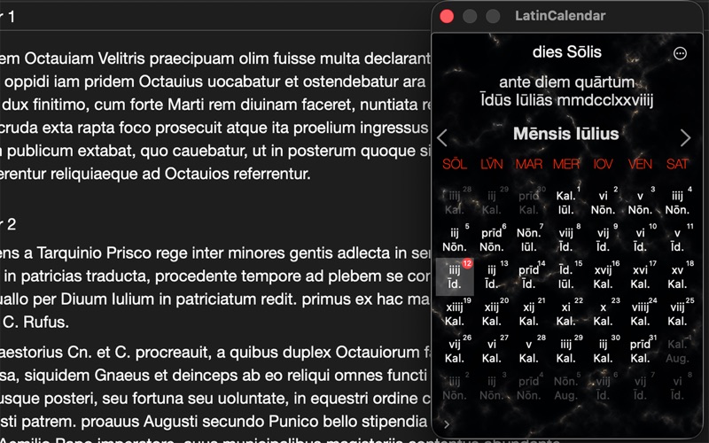 Screenshot #1 pour LatinCalendar