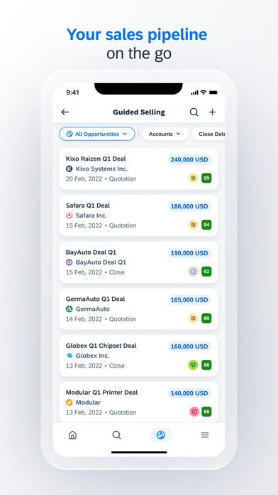 SAP Sales Cloud Screenshot