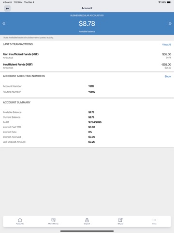 Commercial Capital Bank iPad screenshot
