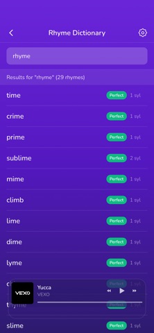 The Rhyme Game iPhone screenshot