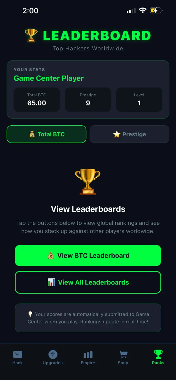 #6. Hack Tycoon: Dark Protocol (iOS) โดย: Yousef Alenezi