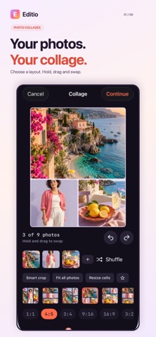 Editio: Photo Editor & Collage Screenshot 1 of 6