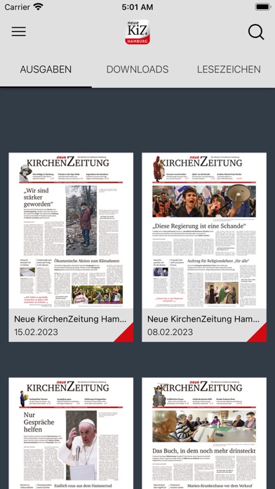 Kirchenzeitung Hamburg Screenshot