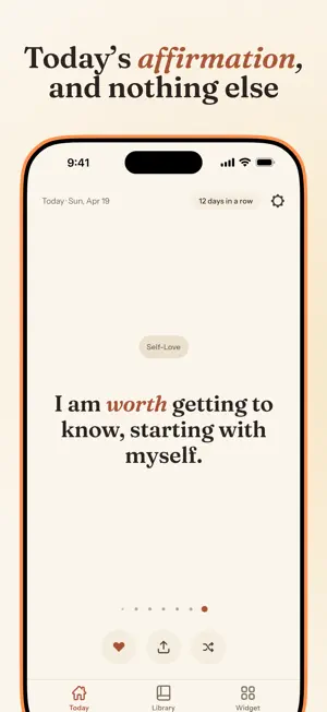 Daily Affirmations: Widget screenshot 1