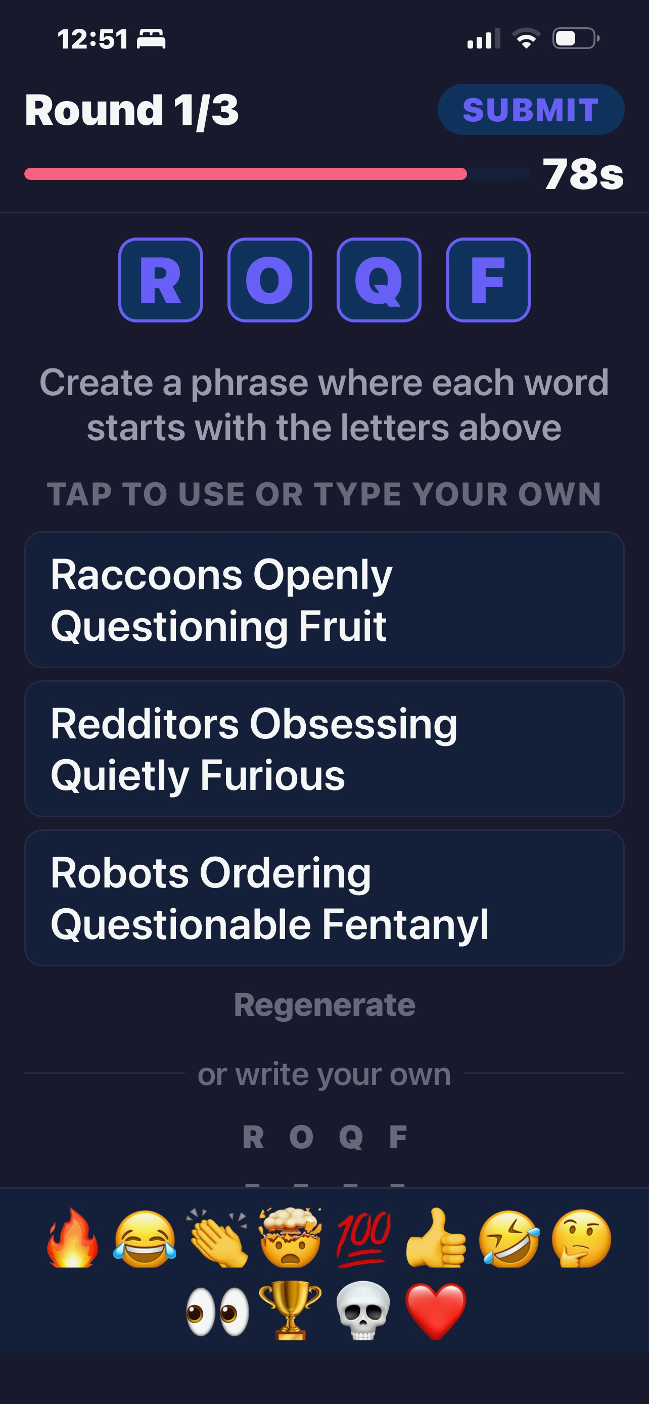 ACROPHOBIA: The Acronym Game