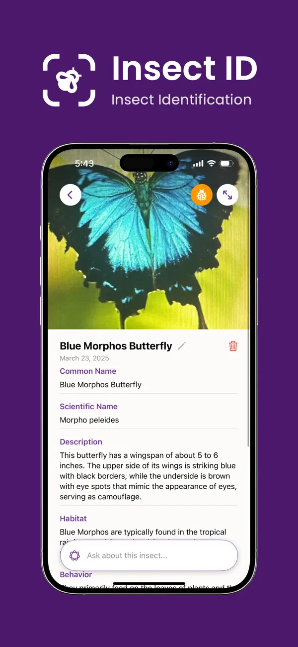Screenshot #1 pour Bug Identifier AI: Insect ID