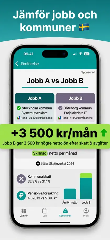 Screenshot 4 von 6 zu Skatt & Lönekollen