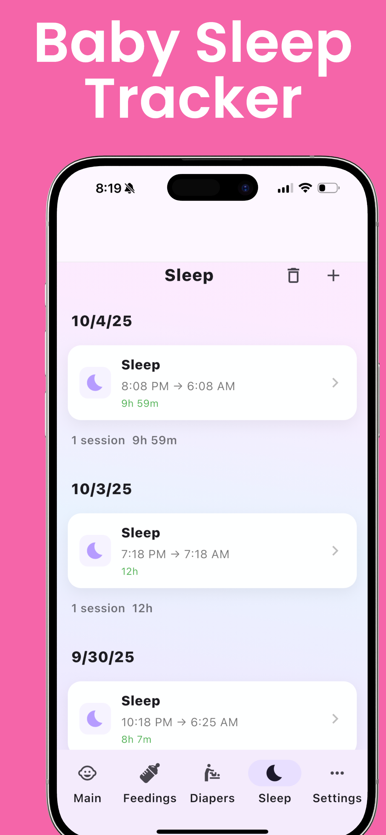Baby Feed Tracker: Diaper Log screenshot 3