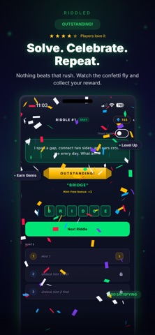 Riddled: Daily Brain Teasers iPhone screenshot