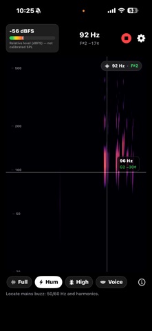 Prism Audio - Sound Analyzer iPhone screenshot