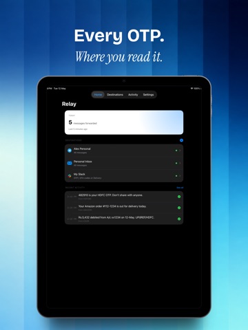 Relay: SMS Forwarding iPad screenshot
