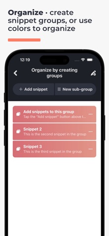 Snippeta - copy, manage, paste Screenshot 6 of 10