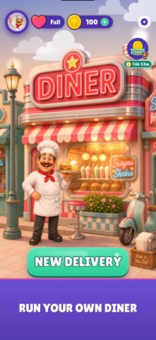 2048 Diner: Merge Puzzle iPhone screenshot