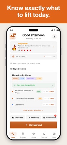 Massiv: Gym Workout Tracker Screenshot 1 of 9