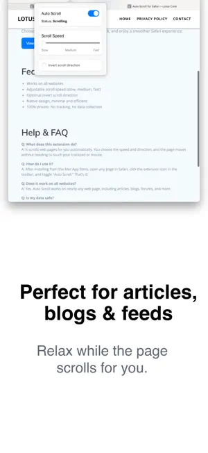 Auto Scroll for Safari screenshot 3