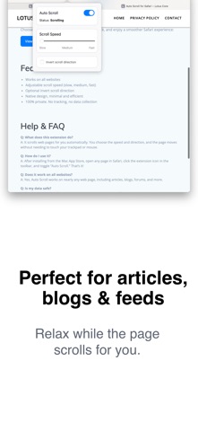 Auto Scroll for Safari screenshot