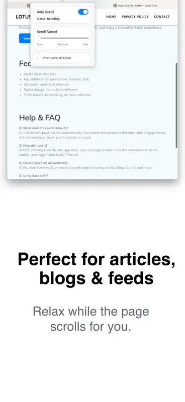 Auto Scroll for Safari screenshot 3 of 3