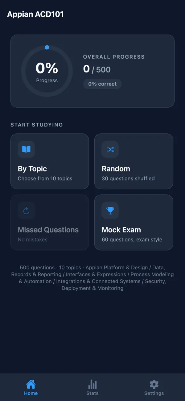Screenshot #1 pour Appian ACD101 Exam Prep